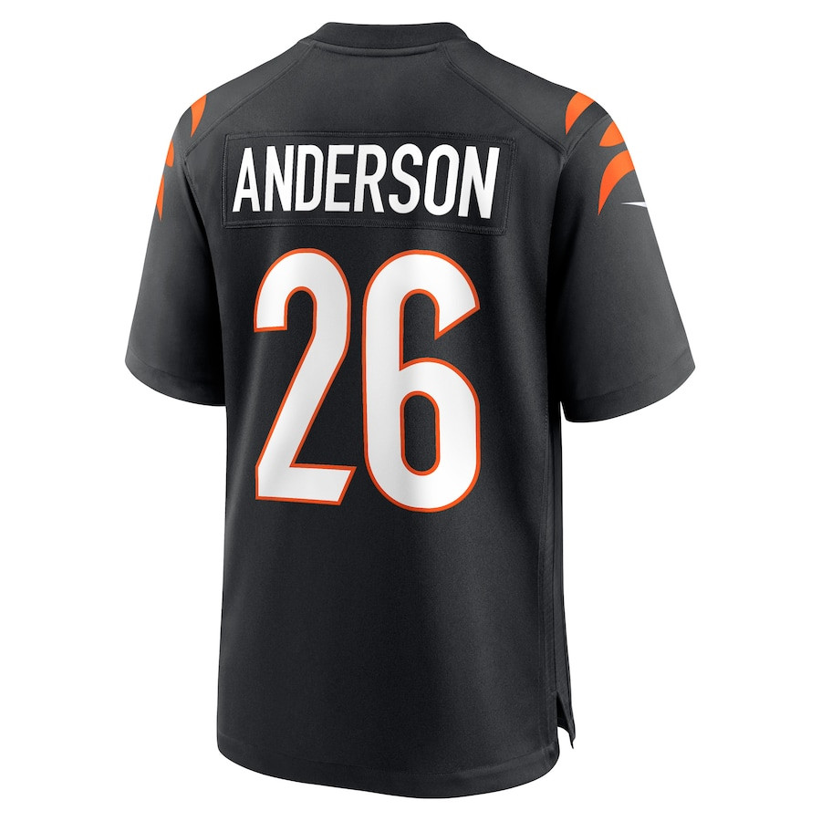 Tycen Anderson 26 Cincinnati Bengals Team Game Black NFL Jersey Men's
