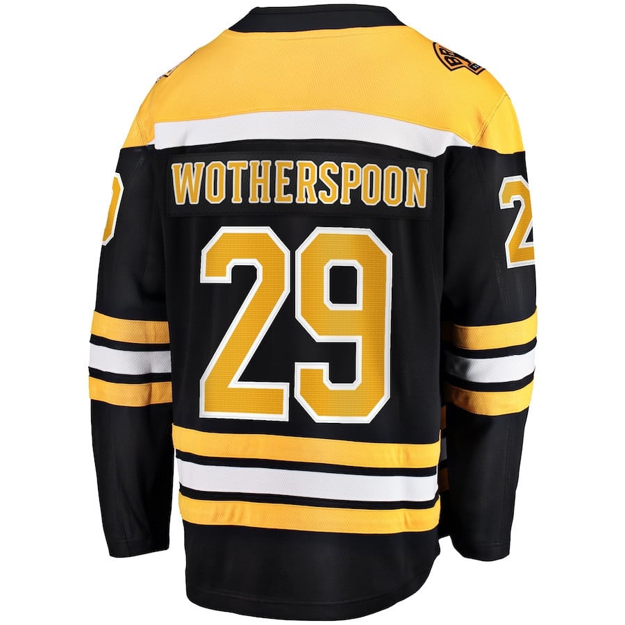 Parker Wotherspoon 29 Boston Bruins Breakaway Home Black NHL Jersey Men's