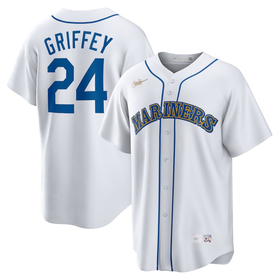 Ken Griffey Jr. Seattle Mariners Home Cooperstown Collection Player Jersey White