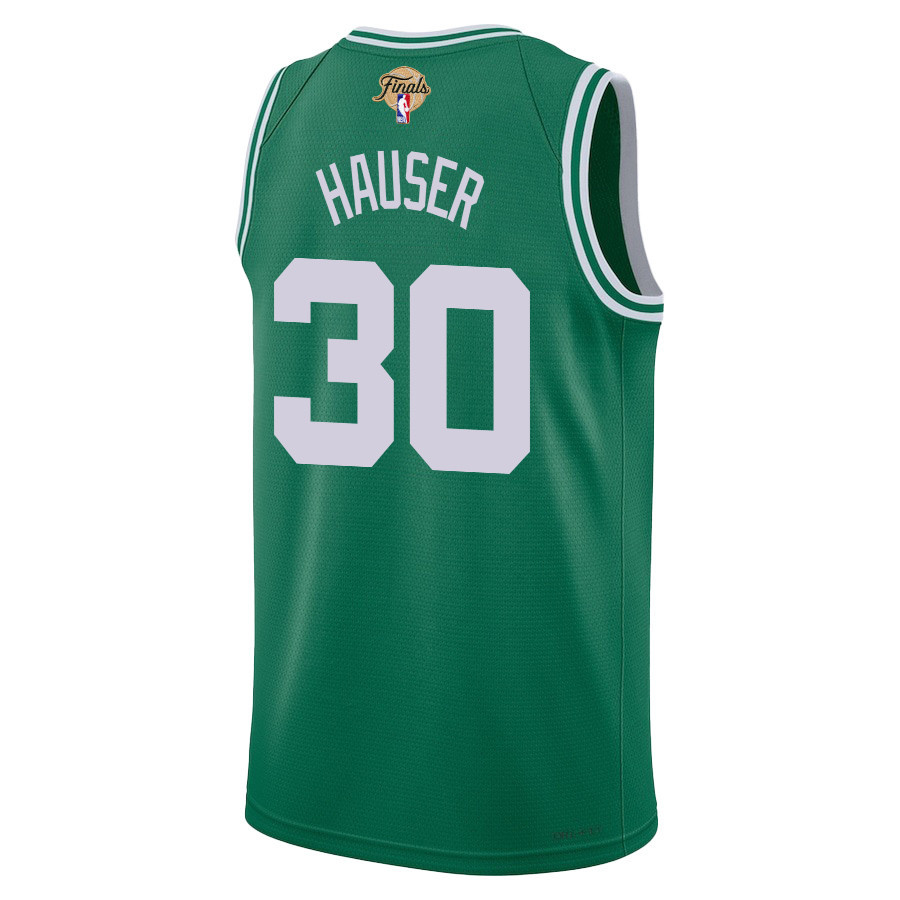 Sam Hauser 30 Boston Celtics 2024 FINALS PATCH Icon Edition Kelly Green NBA Jersey Men's