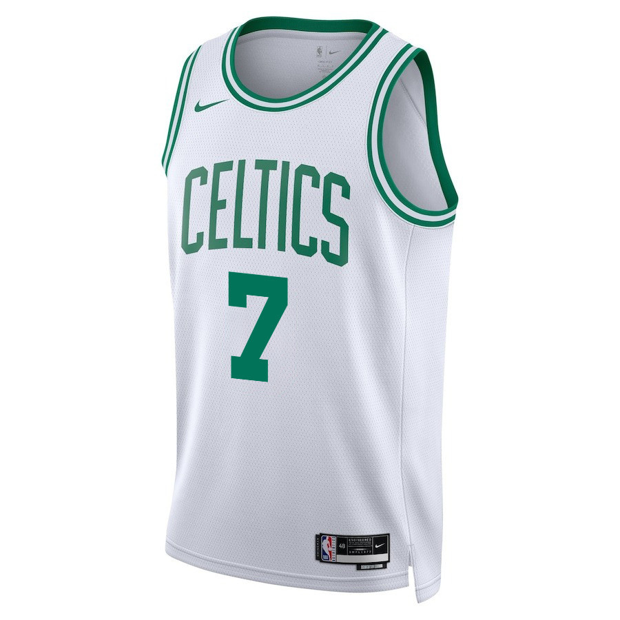 Jaylen Brown 7 Boston Celtics 2024 FINALS PATCH Swingman Association Editio White NBA Jersey Men's