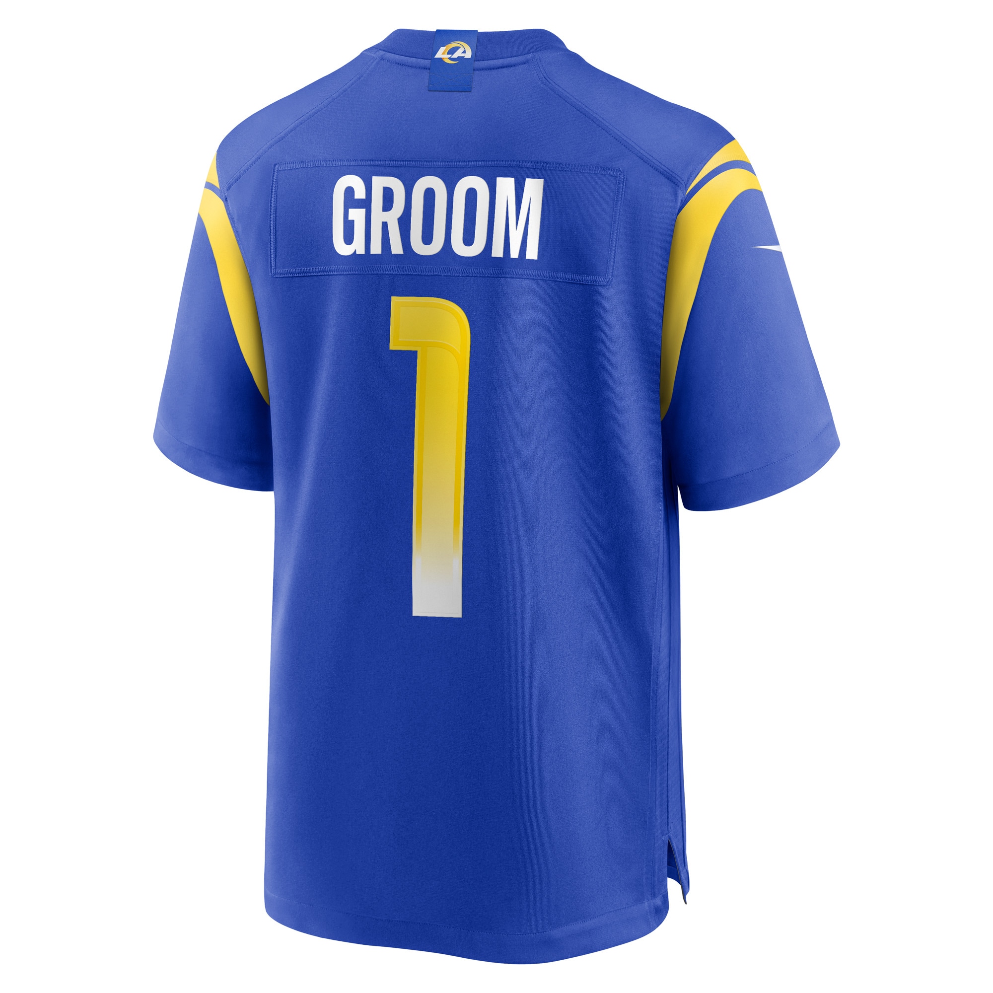 Los Angeles Rams Number 1 Groom Royal Game NFL Jersey Men's