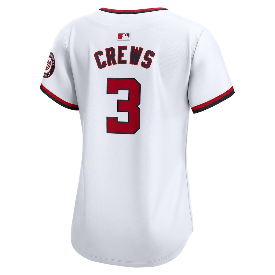 Dylan Crews 3 Washington Nationals Home Limited Player White MLB Jersey Women's