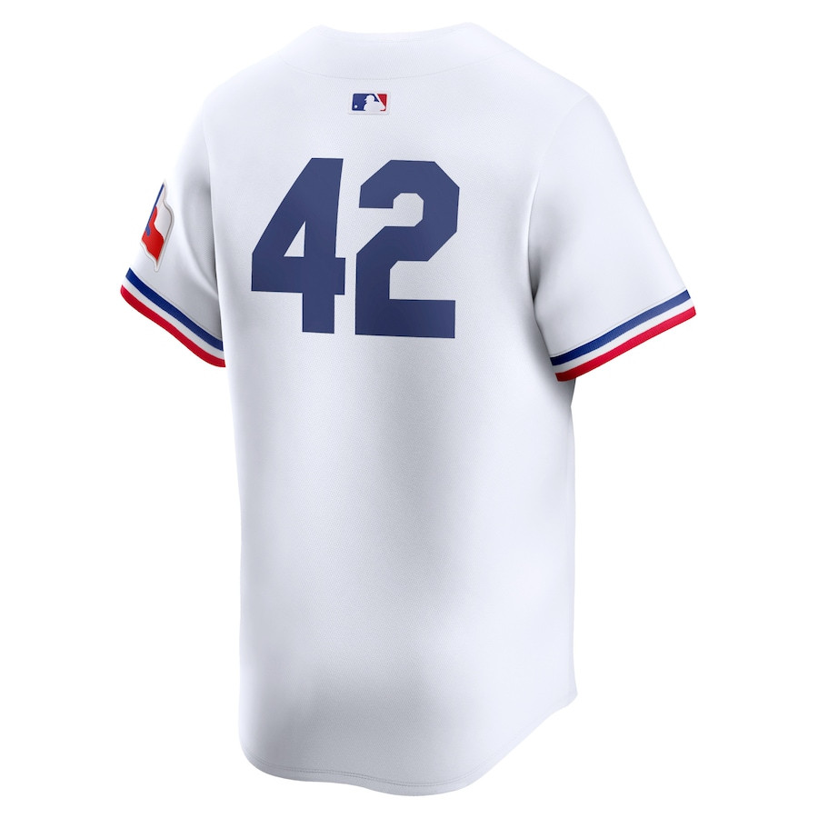 Texas Rangers 2024 Jackie Robinson Day Home Limited White MLB Jersey Men's