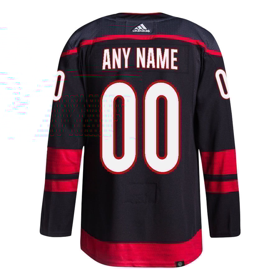 Carolina Hurricanes 2024 Playoffs Patch Home Custom Black NHL Jersey Men's