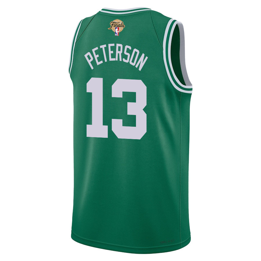 Drew Peterson 13 Boston Celtics 2024 FINALS PATCH Icon Edition Kelly Green NBA Jersey Men's