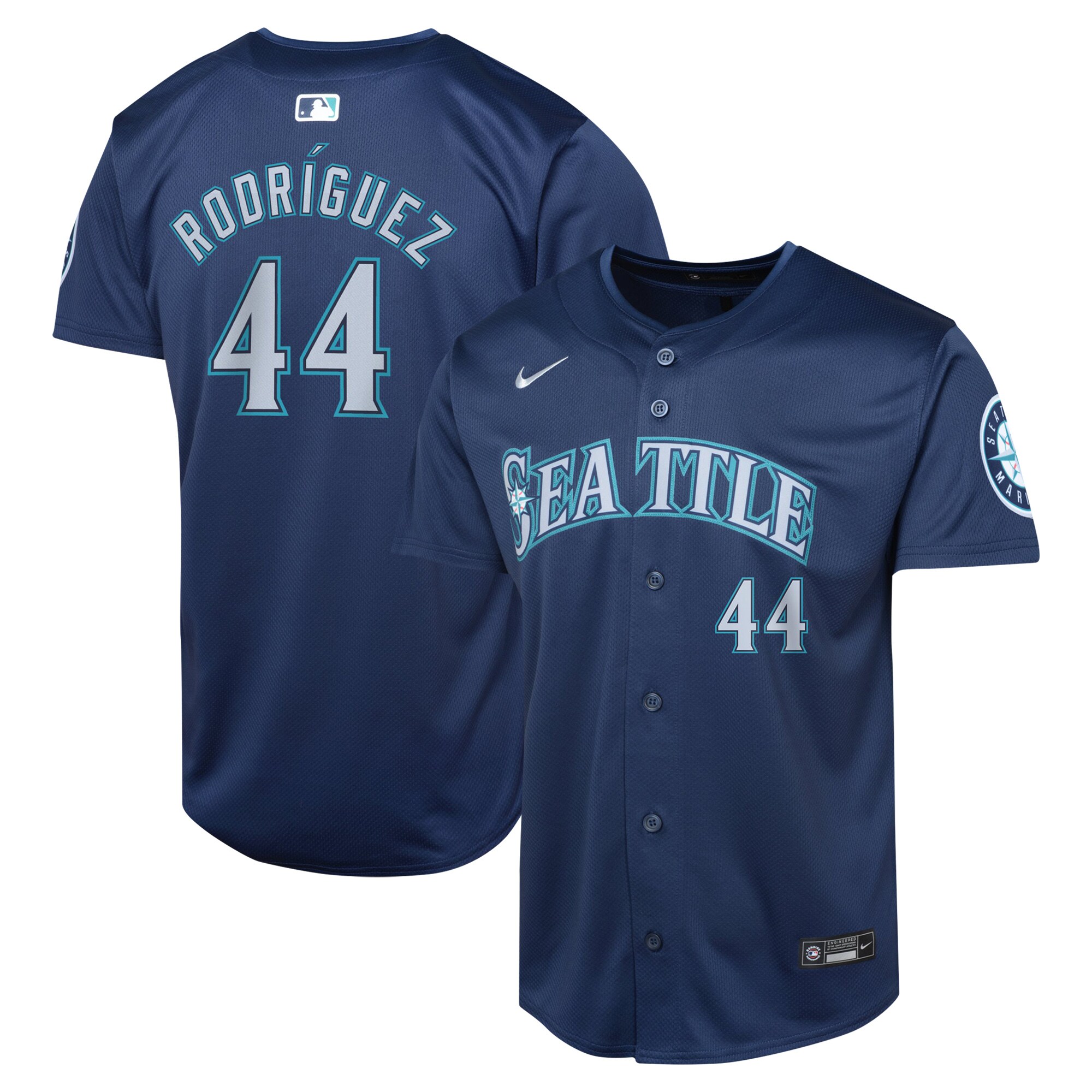 Seattle Mariners Julio Rodr?guez Navy Road Limited Player MLB Jersey Youth