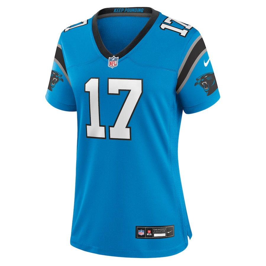 Xavier Legette 17 Carolina Panthers Alternate Game Blue NFL Jersey Women's