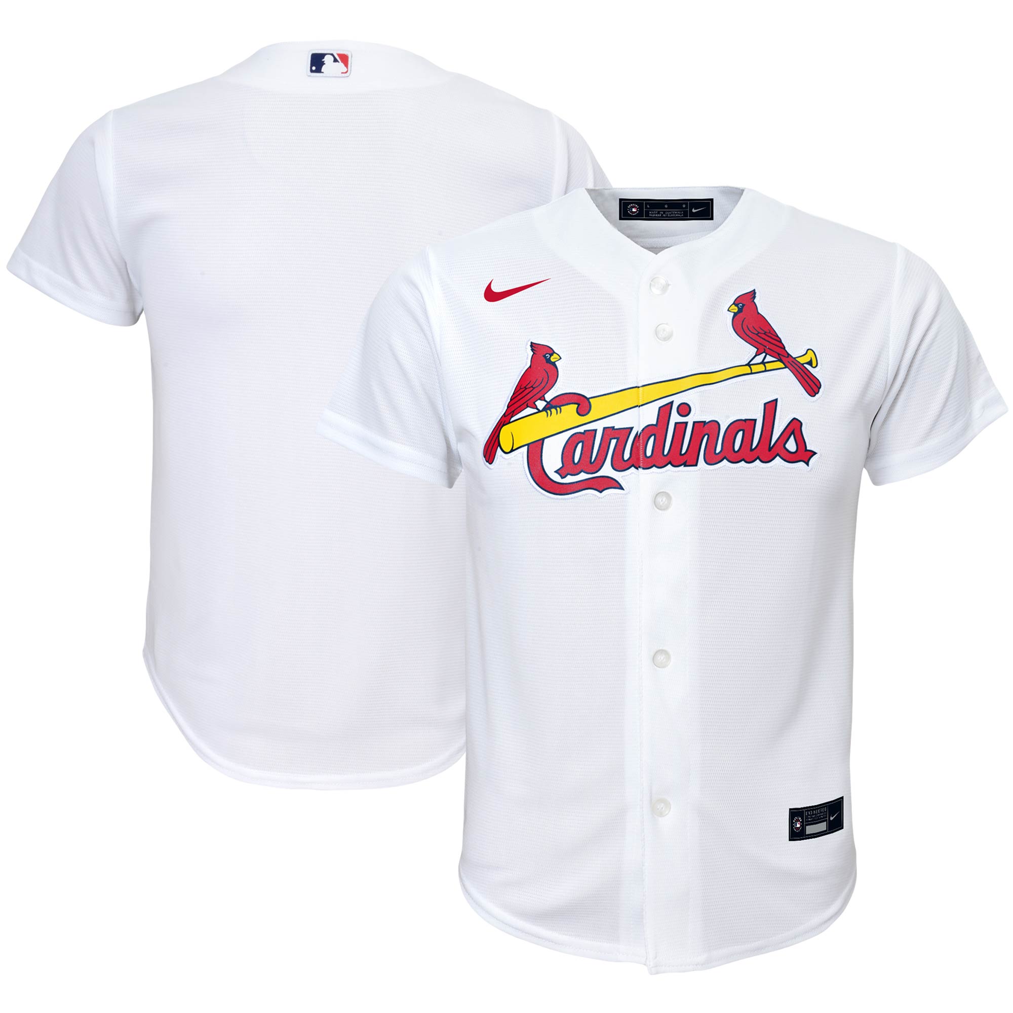 St. Louis Cardinals White Home Team MLB Jersey Youth