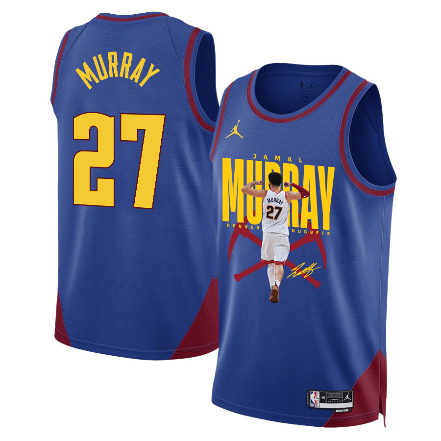 Jamal Murray 27 Denver Nuggets Fastbreak Phenom 2023 Champions Swingman Blue NBA Jersey Men's