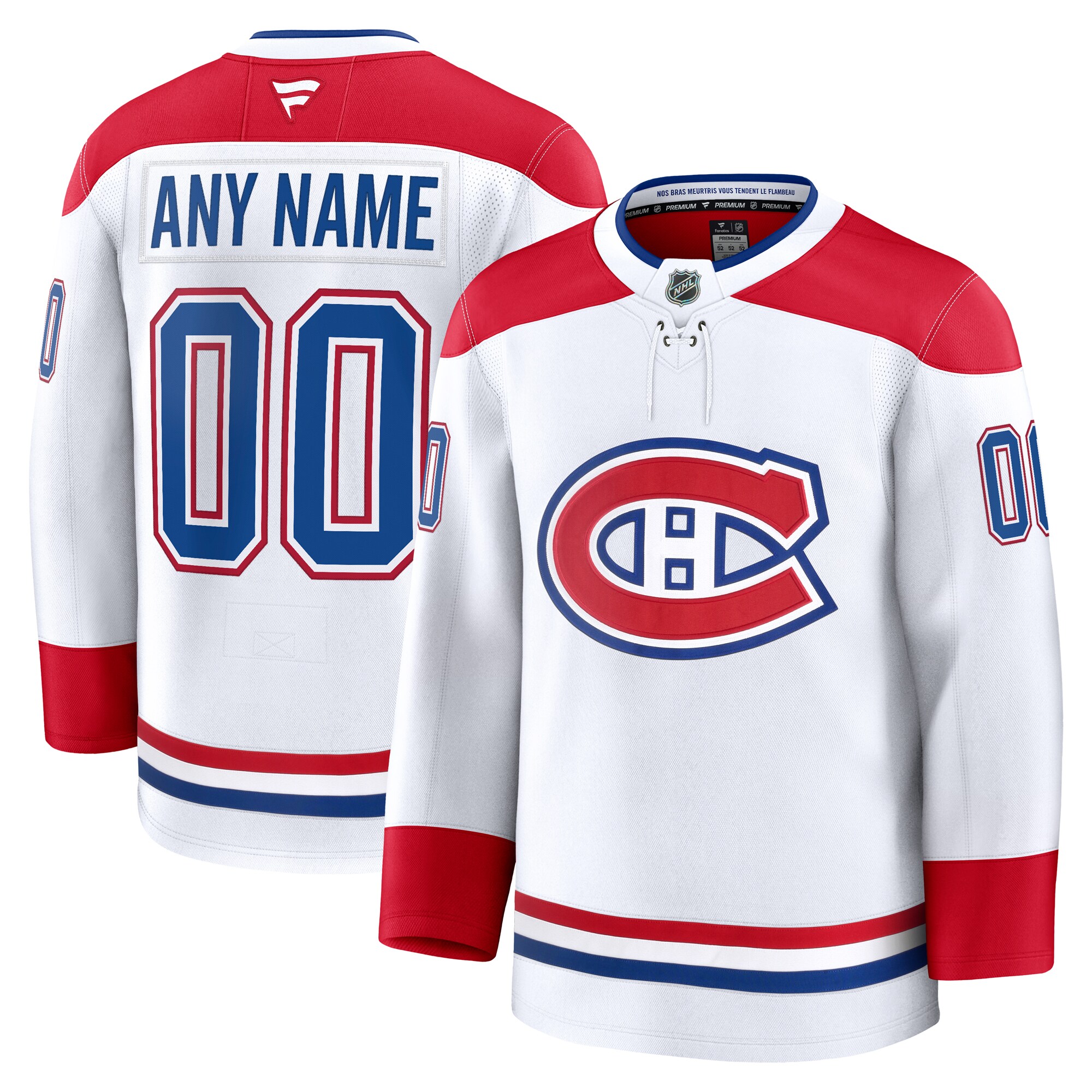 Montreal Canadiens White Away Premium Custom NHL Jersey Men's