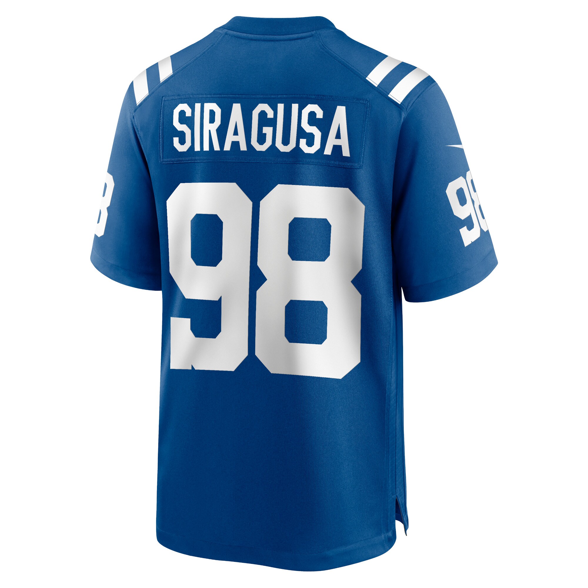 Indianapolis Colts Tony Siragusa Royal Game Retired Player NFL Jersey Men's