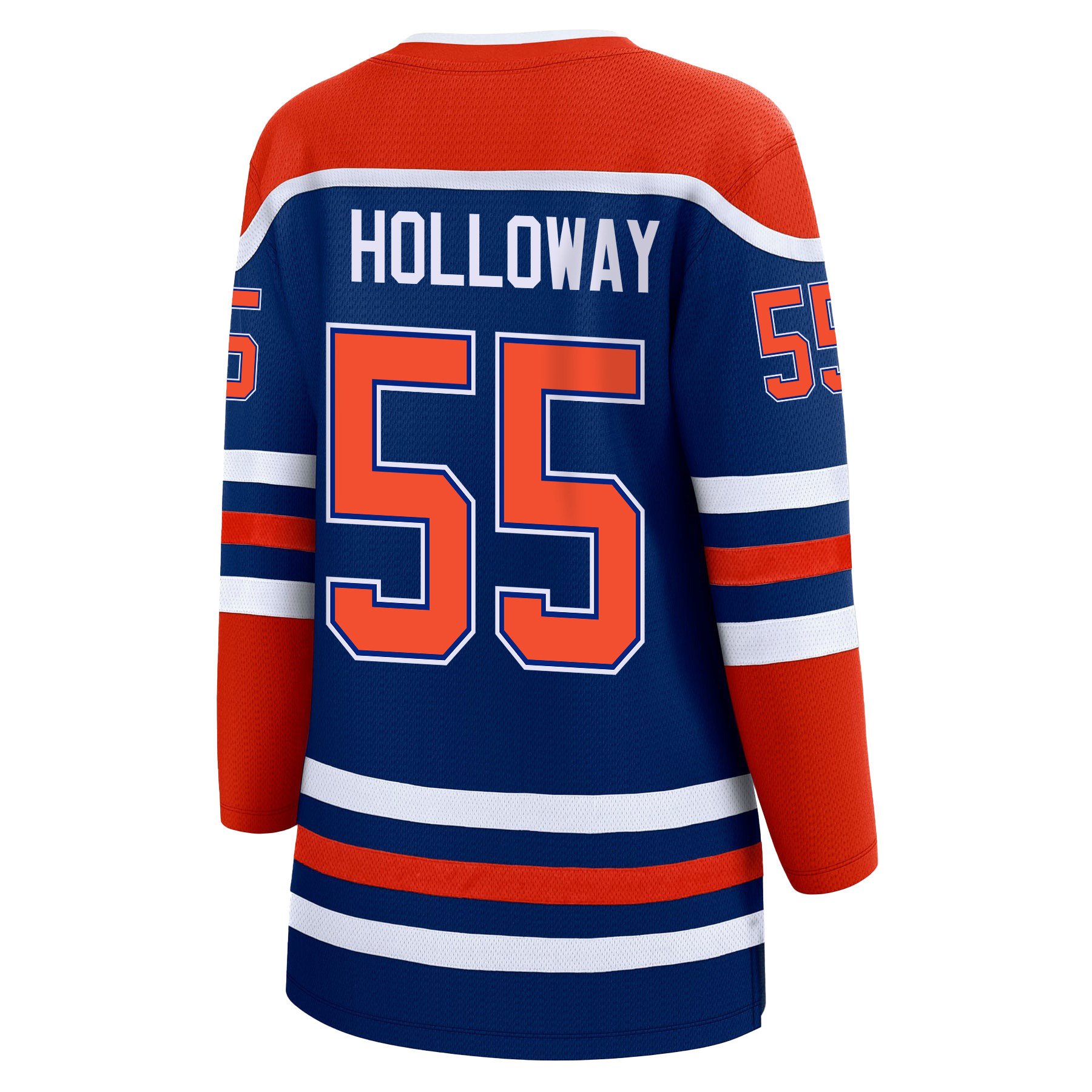 Dylan Holloway 55 Edmonton Oilers 2024 STANLEY CUP Final Home Royal NHL Jersey Women's