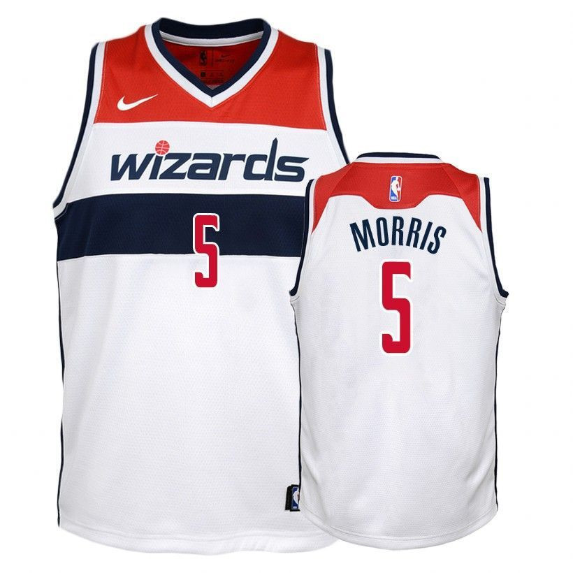 Washington Wizards Markieff Morris 5 Associatio White NBA Jersey Youth