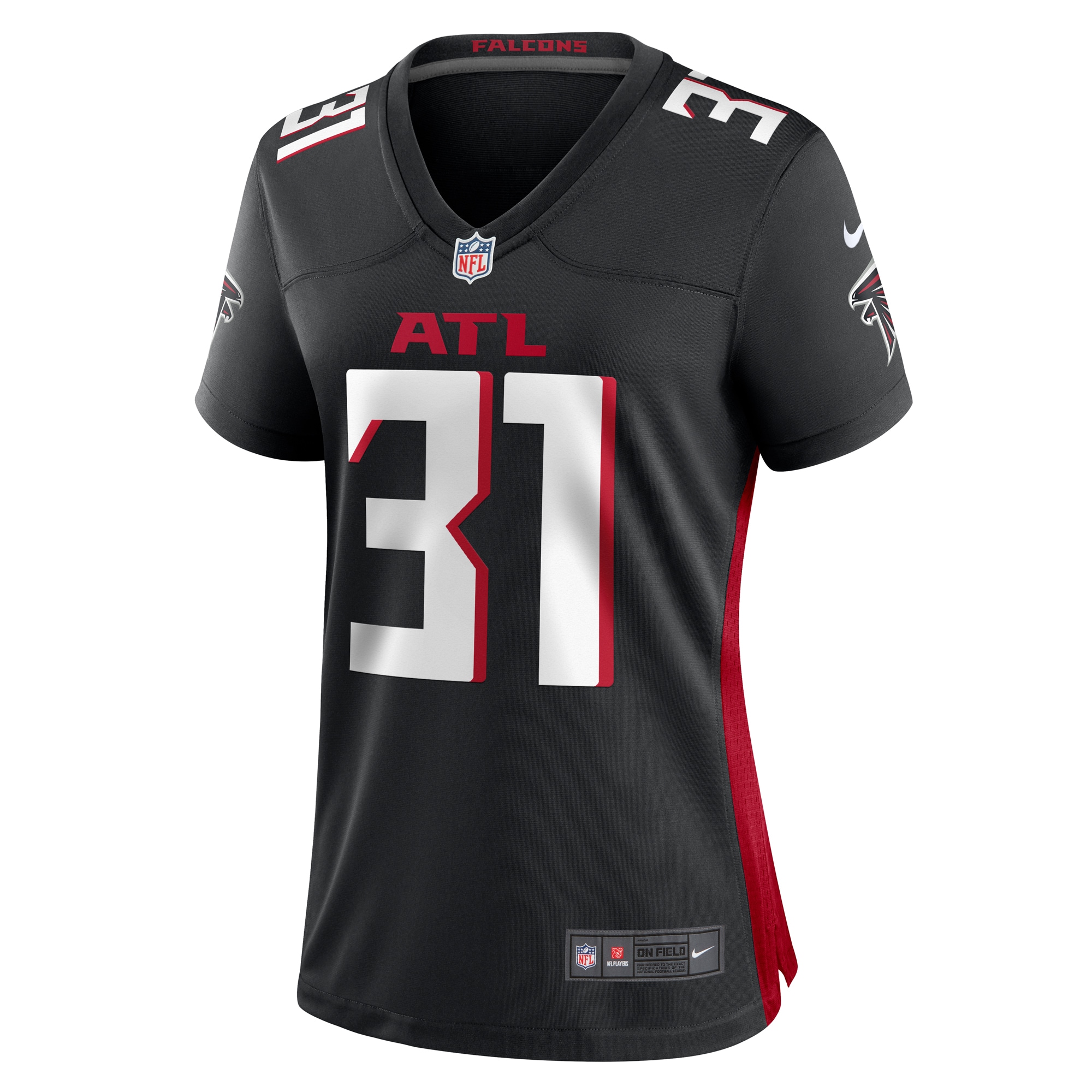 Atlanta Falcons Justin Simmons Black Game NFL Jersey Women's