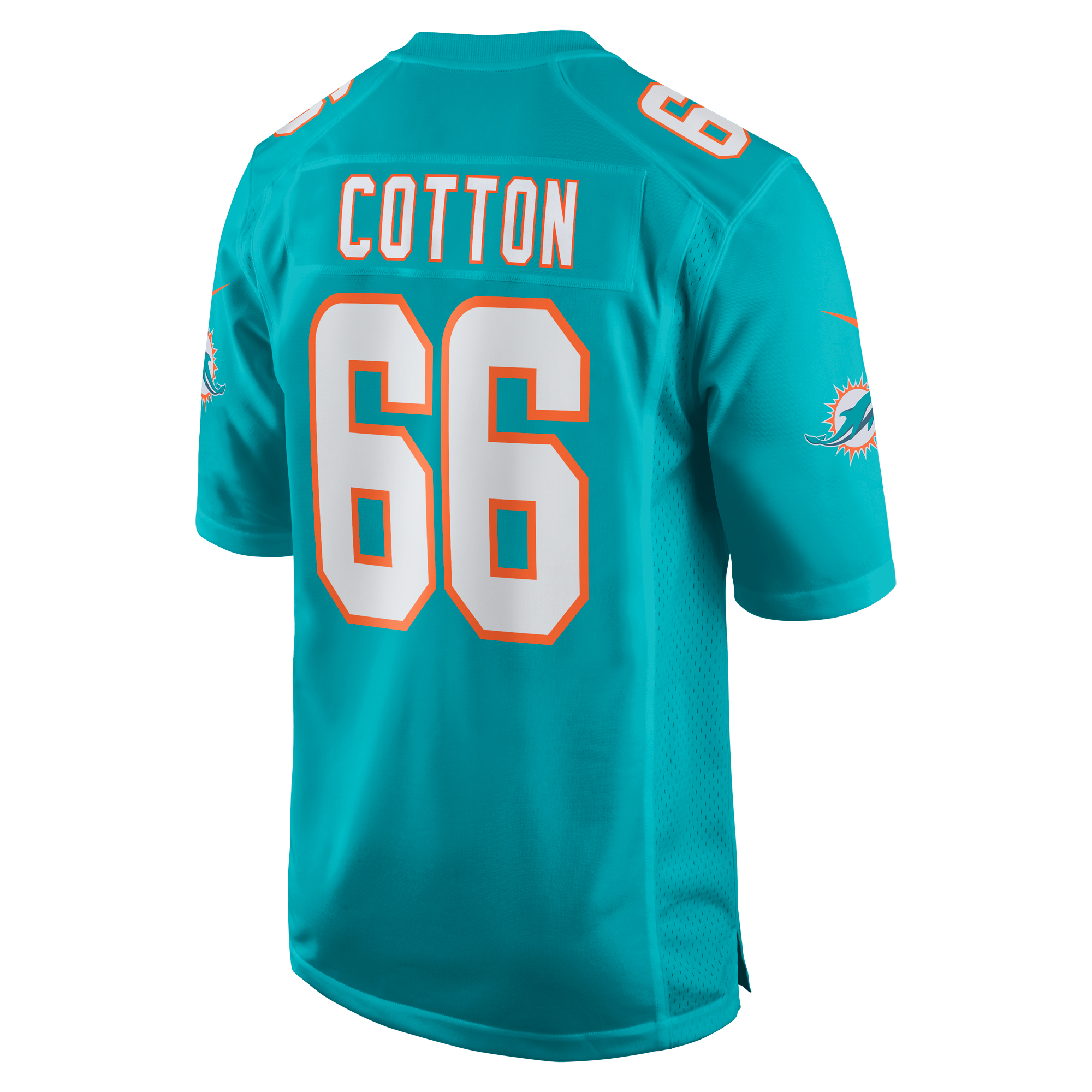 Miami Dolphins Lester Cotton Sr. Aqua Home Game Player NFL Jersey Men's