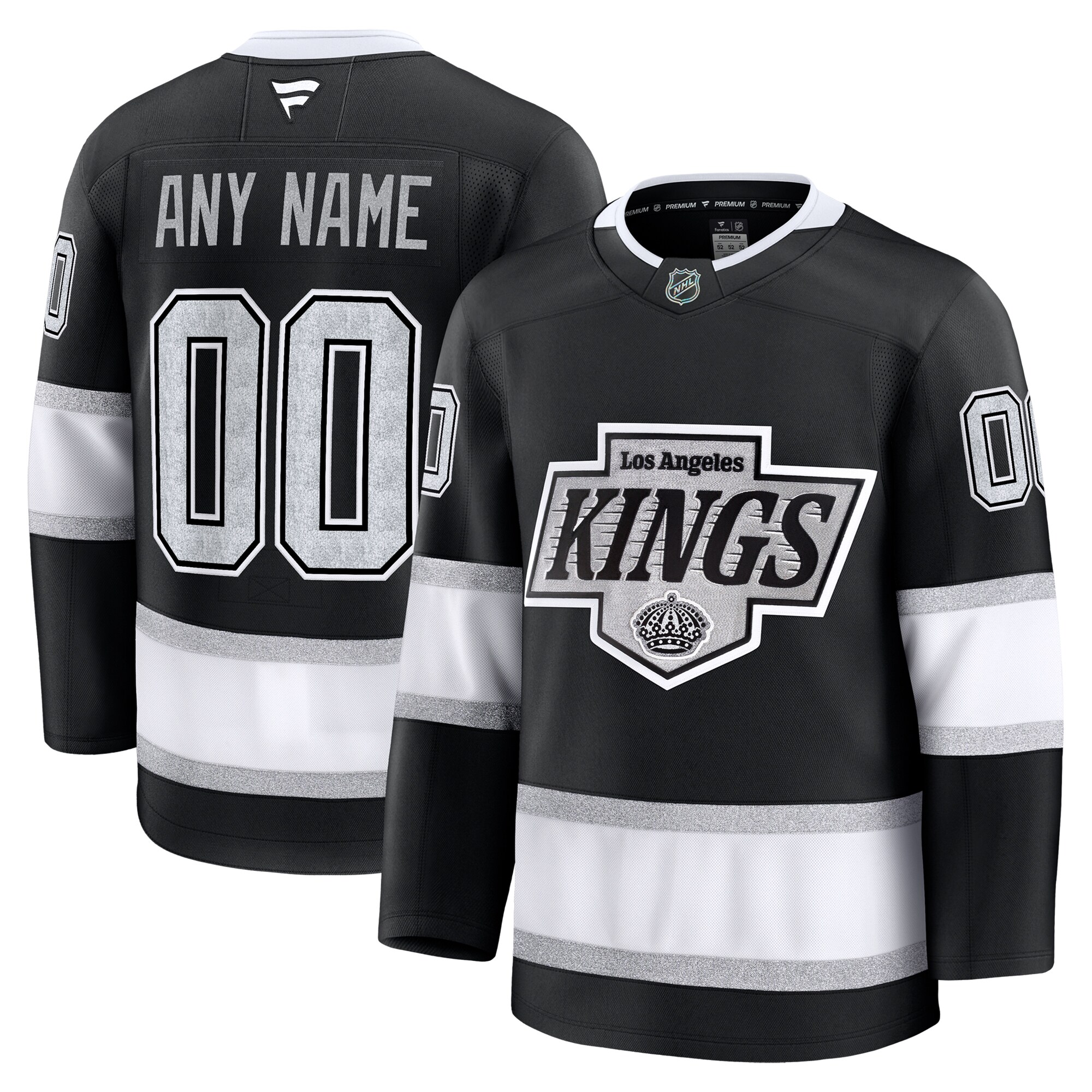 Los Angeles Kings Black Home Premium Custom NHL Jersey Men's