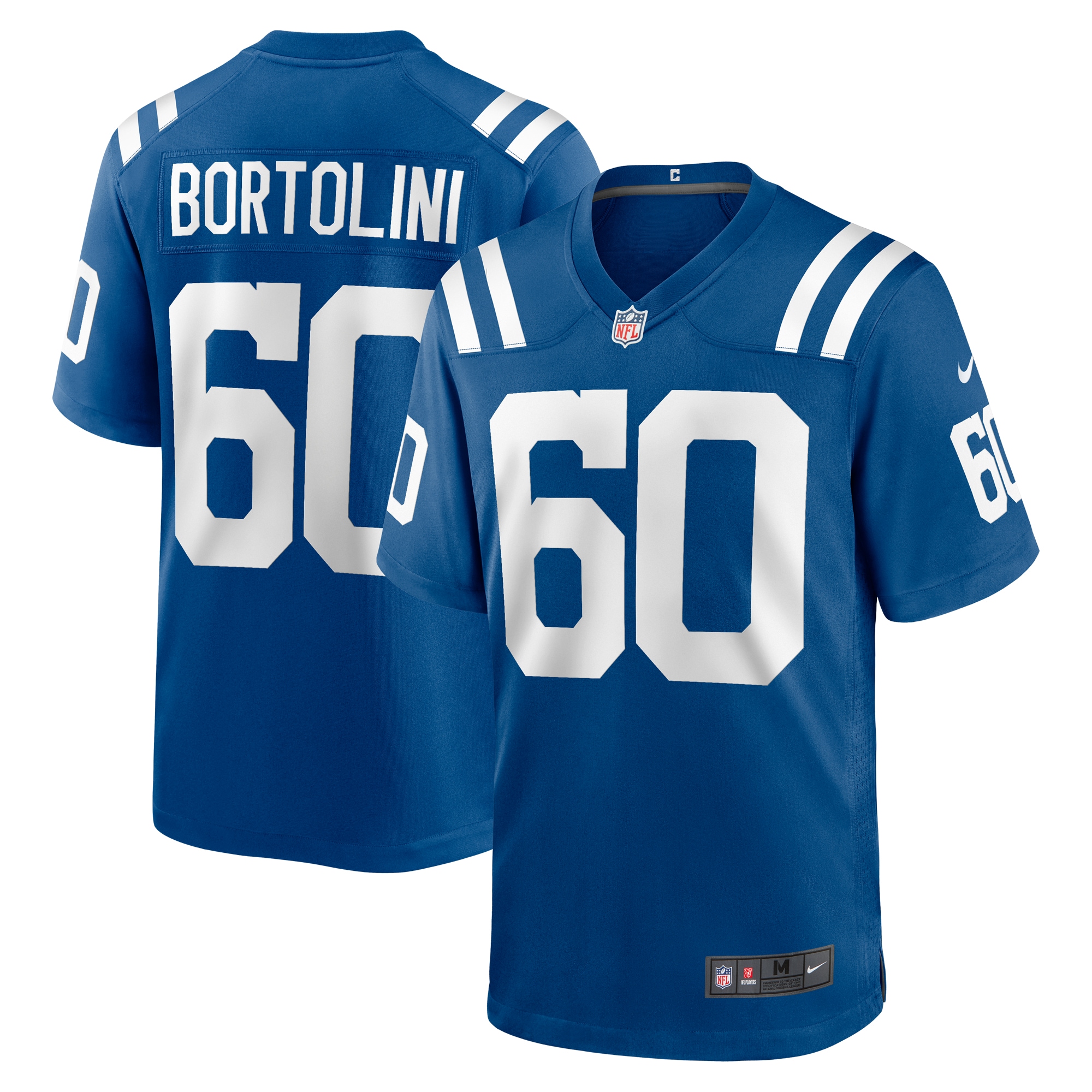 Indianapolis Colts Tanor Bortolini Royal Game NFL Jersey Men's