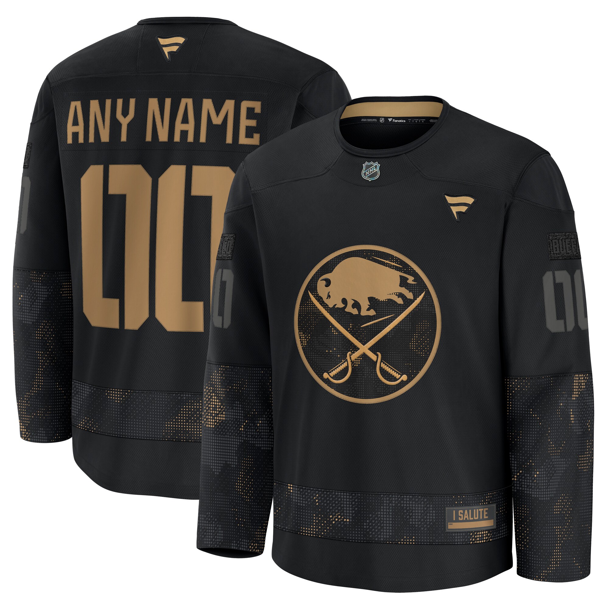 Buffalo Sabres Black 2024 Military Appreciation Custom Practice NHL Jersey Men's