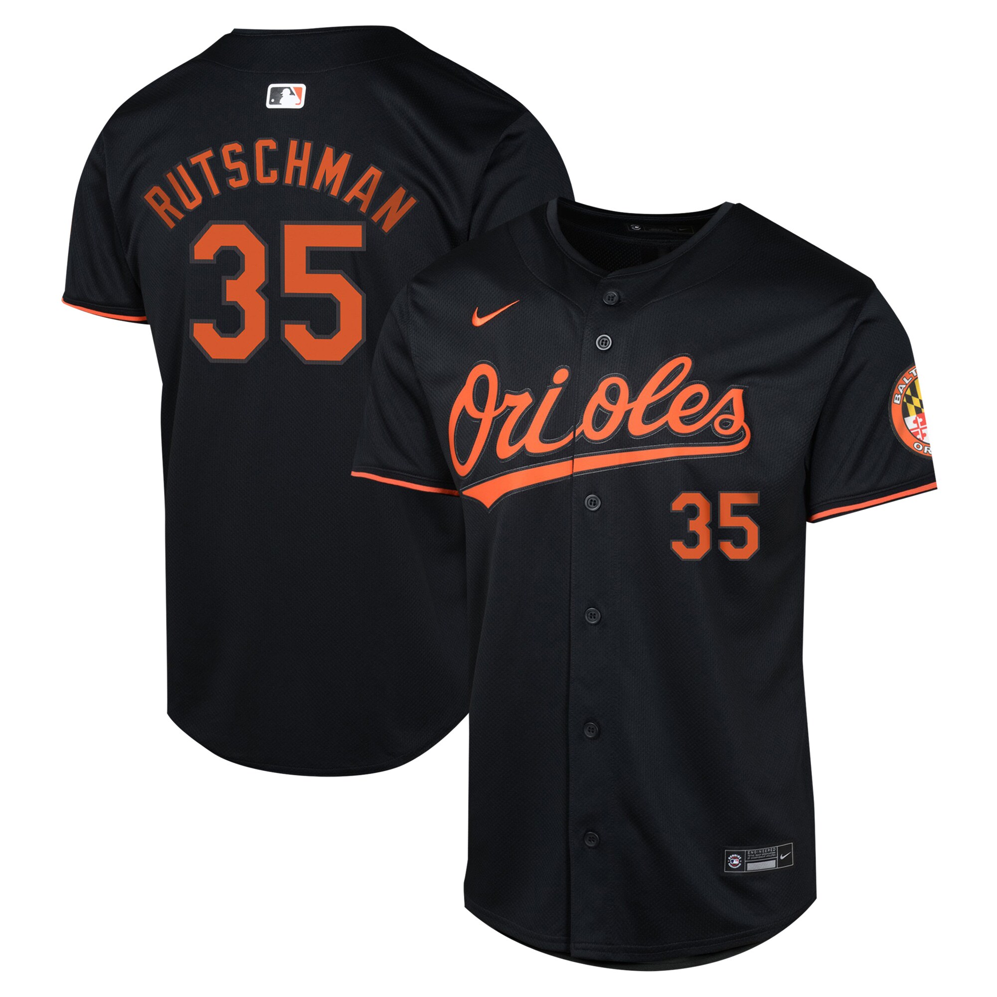 Baltimore Orioles Adley Rutschman Black Alternate Limited Player MLB Jersey Youth
