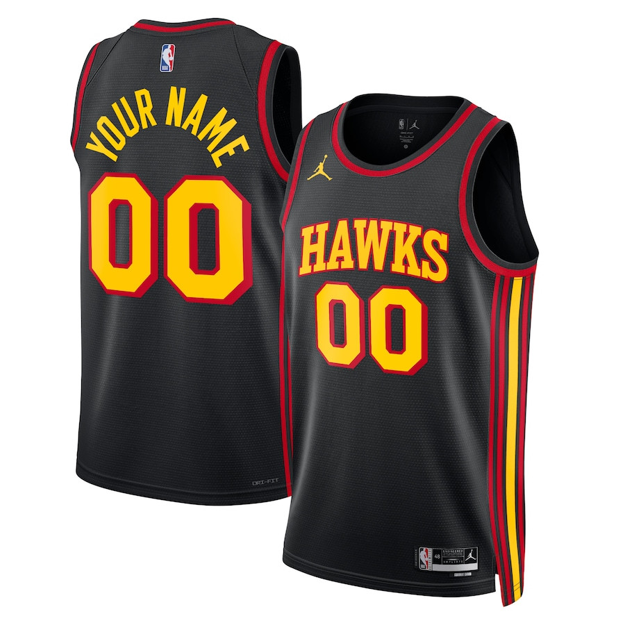 Atlanta Hawks 2023/24 Statement Swingman Custom Black NBA Jersey Men's