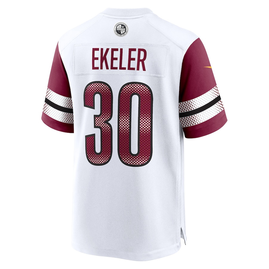 Austin Ekeler 30 Washington Commanders Game White NFL Jersey Men's