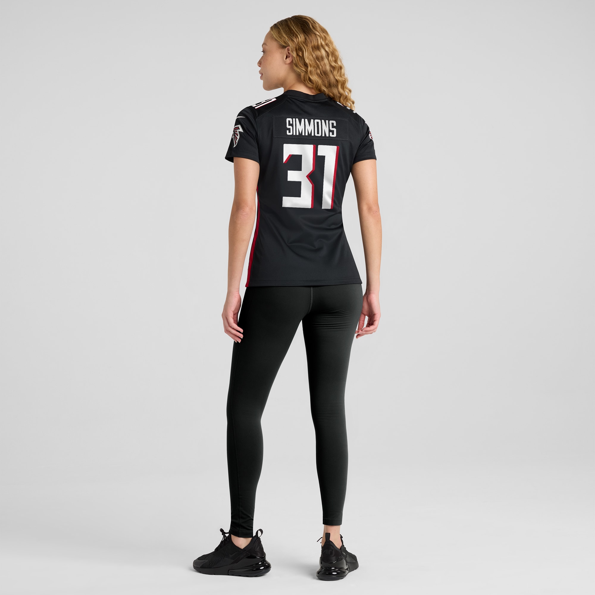 Atlanta Falcons Justin Simmons Black Game NFL Jersey Women's
