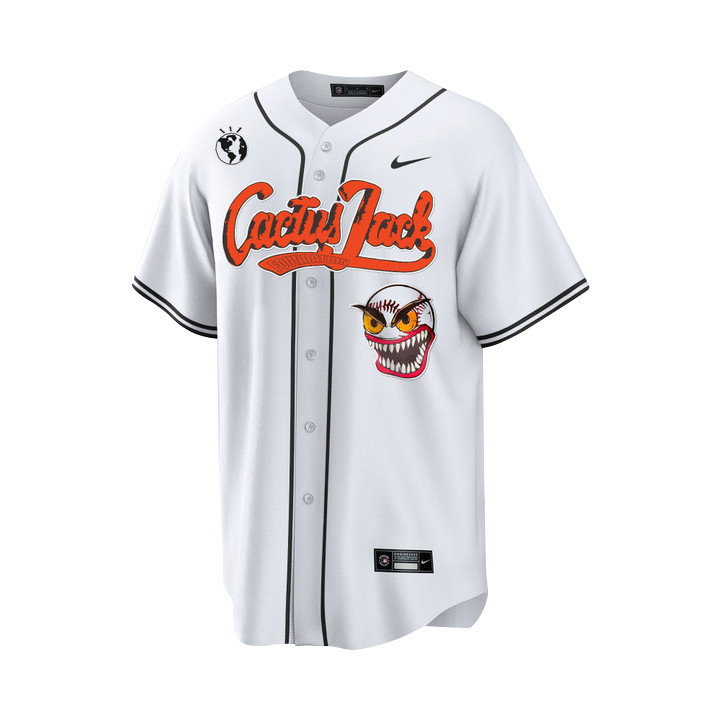 Houston Astros Cactus Jack Custom White MLB Jersey Men's