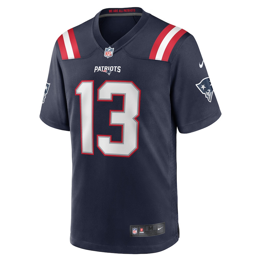 Quinn Nordin 13 New England Patriots Game Navy NFL Jersey Men's