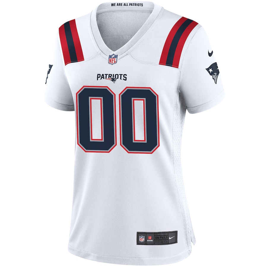 New England Patriots Custom Game White NFL Jersey Women's
