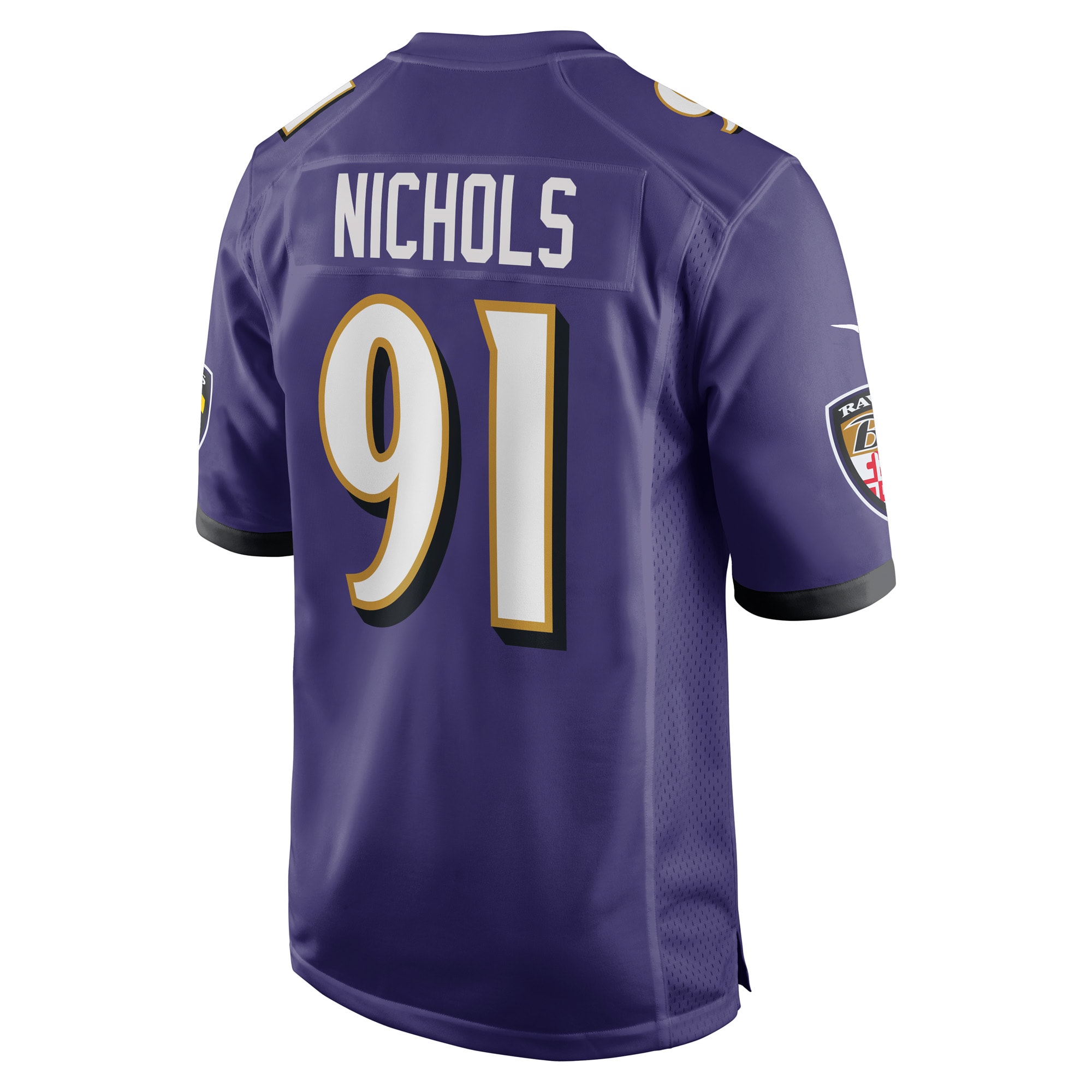 Baltimore Ravens Rayshad Nichols Purple Game Player NFL Jersey Men's
