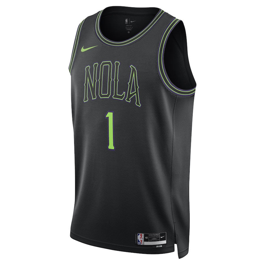 Zion Williamson 1 New Orleans Pelicans 2023/24 Swingman City Editio Unisex Black NBA Jersey Unisex