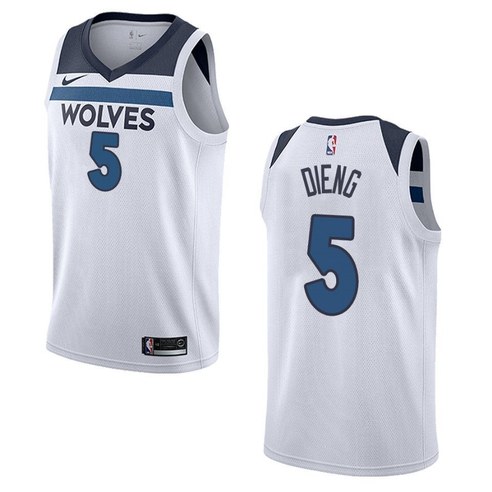 Minnesota Timberwolves 5 Gorgui Dieng Association Swingman White NBA Jersey Men's