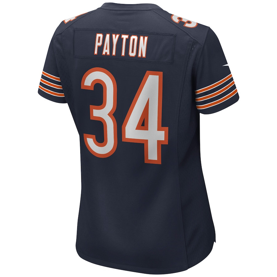 Walter Payton 34 Chicago Bears Game Retired Navy NFL Jersey Women's