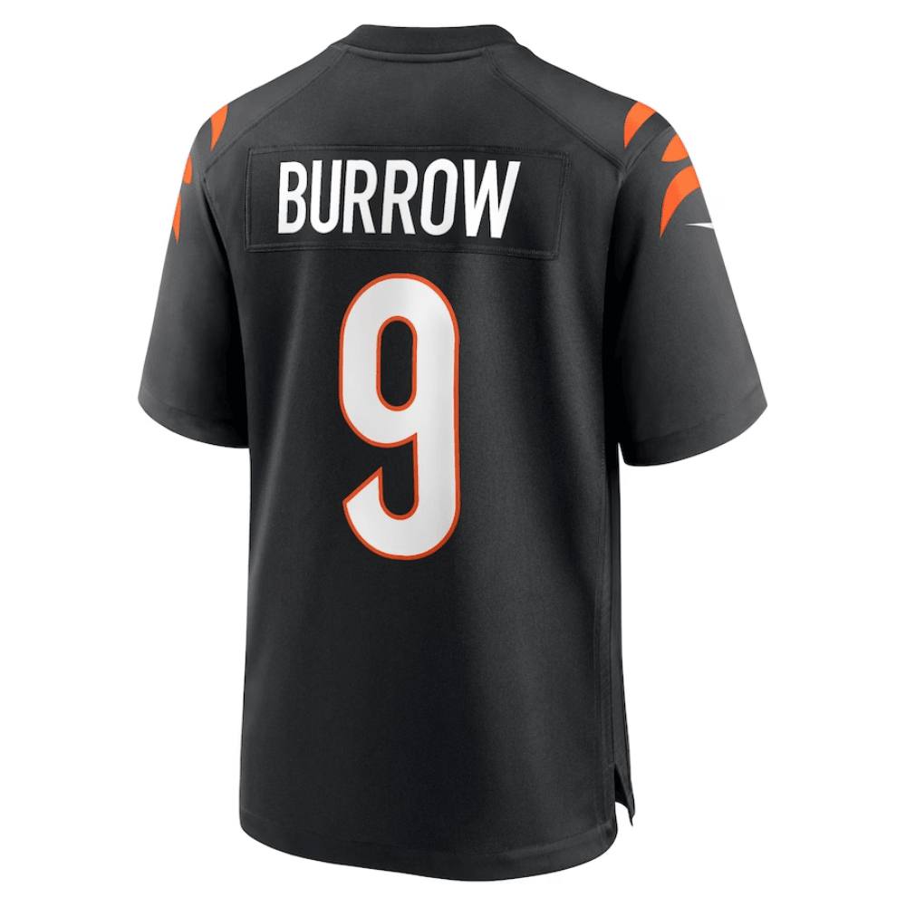 Joe Burrow 9 Cincinnati Bengals 2025 Pro Bowl Patch Game Black NFL Jersey Men's