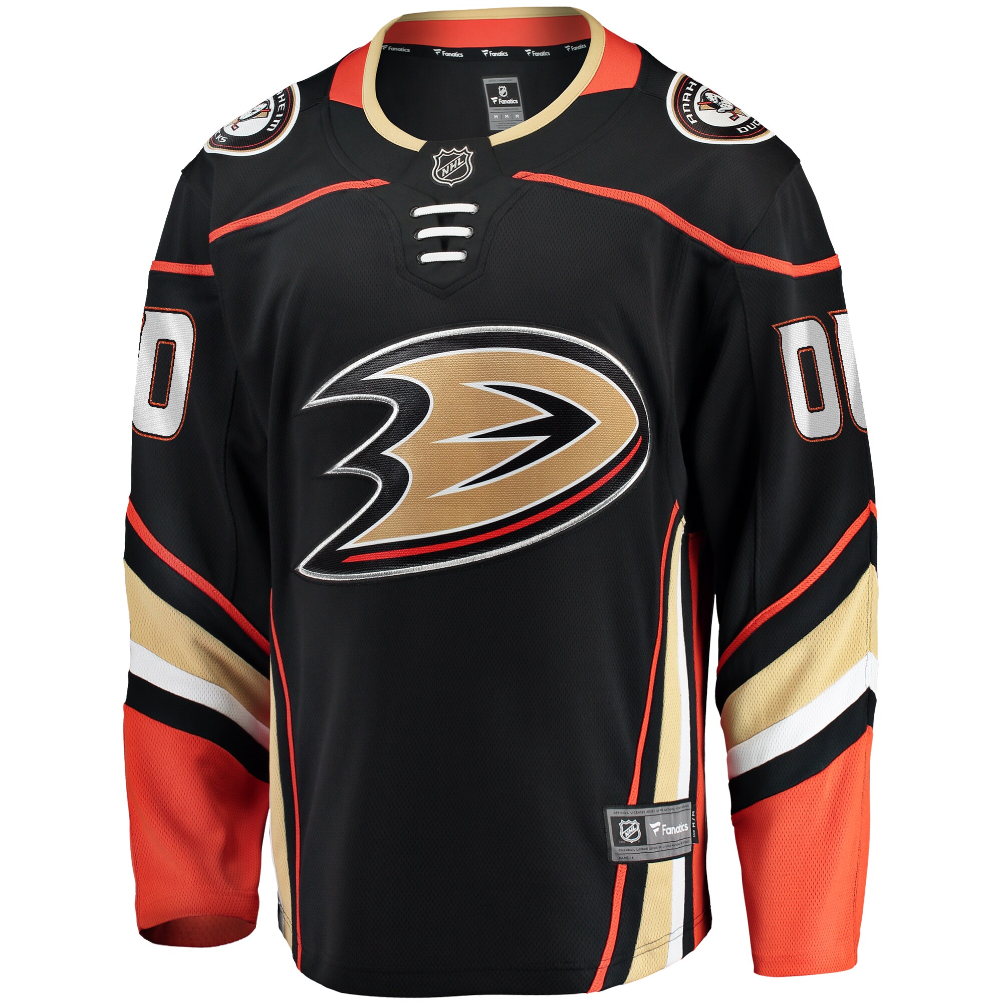 Anaheim Ducks Black Home Breakaway Custom NHL Jersey Men's