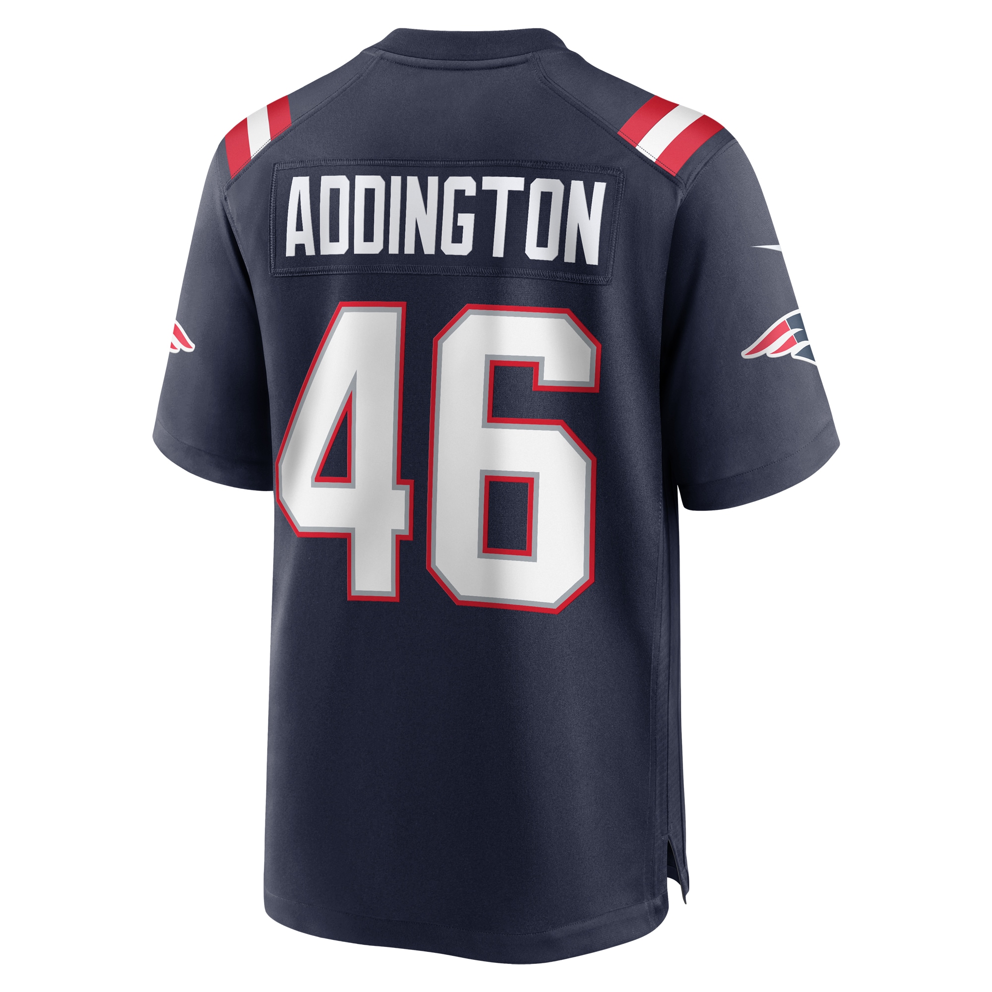 New England Patriots Tucker Addington Navy Home Game Player NFL Jersey Men's