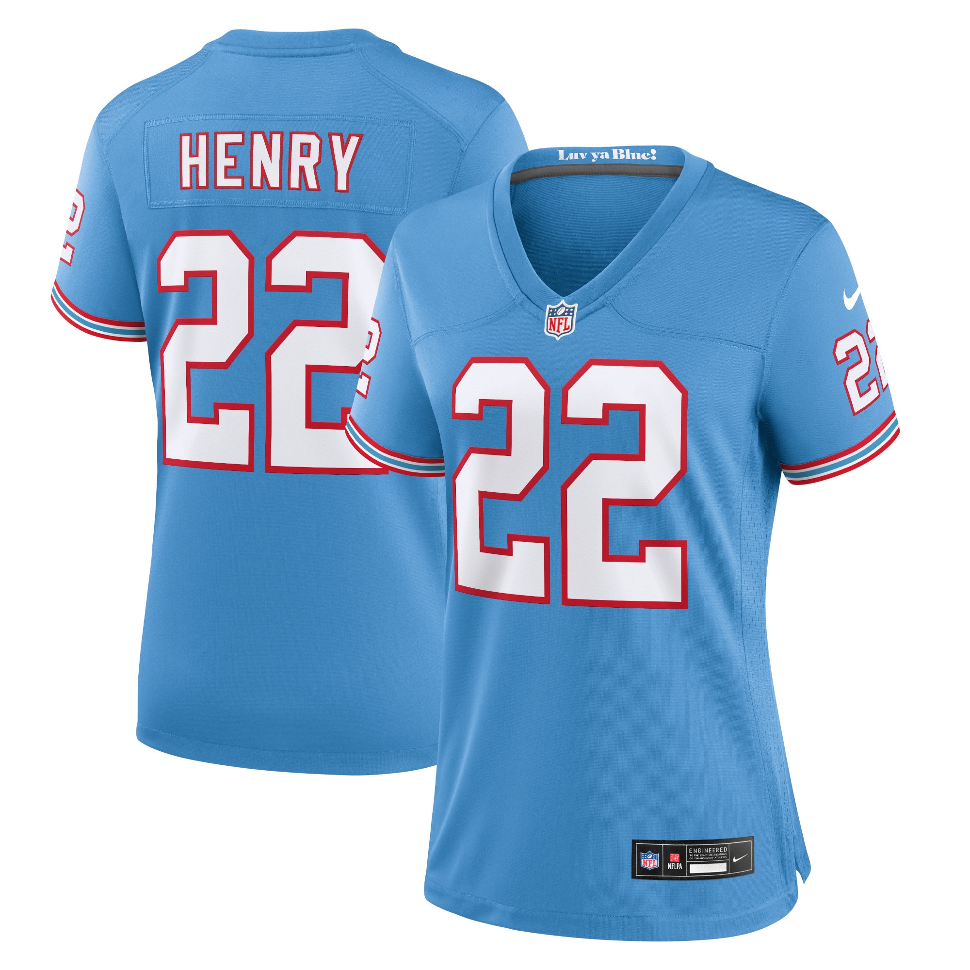 Tennessee Titans Derrick Henry Light Blue Player NFL Jersey Women's