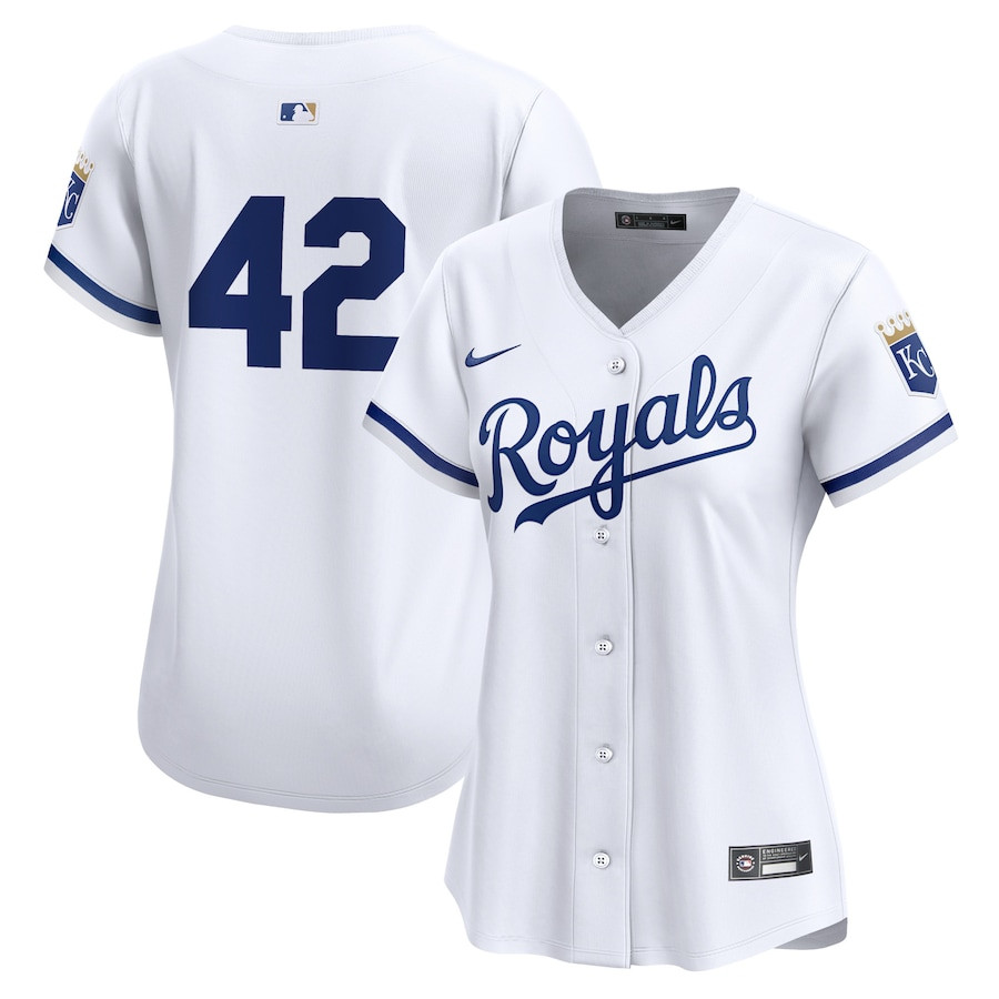 Kansas City Royals 2024 Jackie Robinson Day Home Limited White MLB Jersey Women's