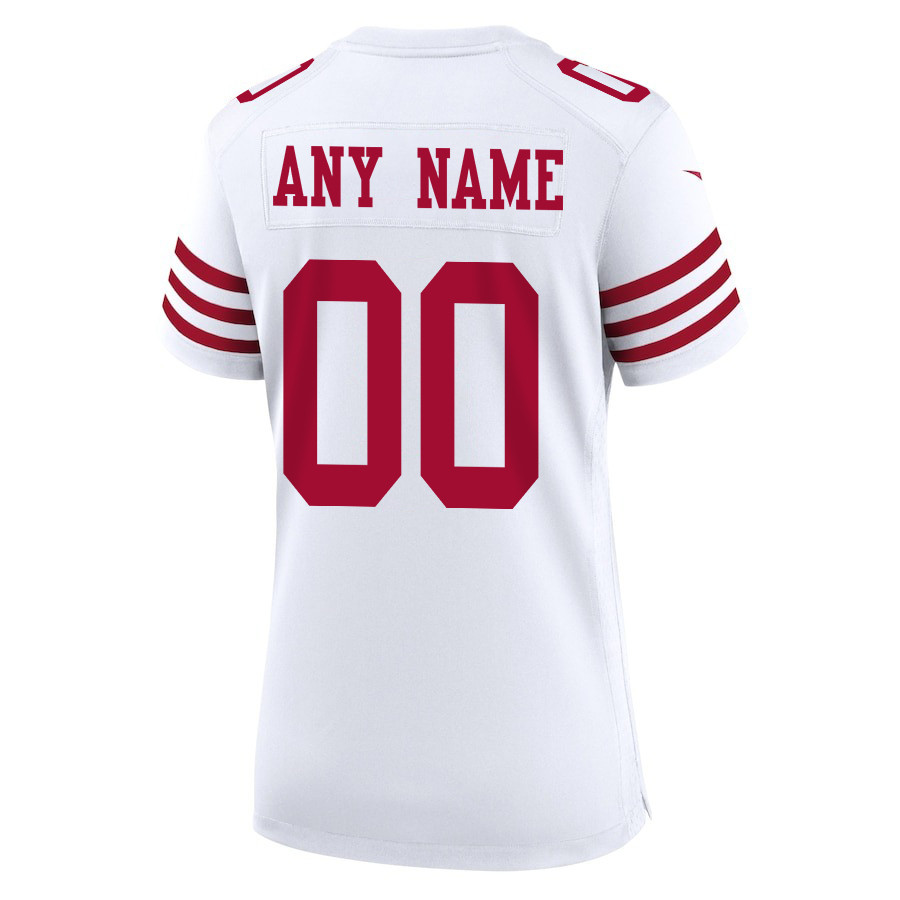 San Francisco 49ers Super Bowl LVIII Thanks For Memories Game Custom White NFL Jersey Women's