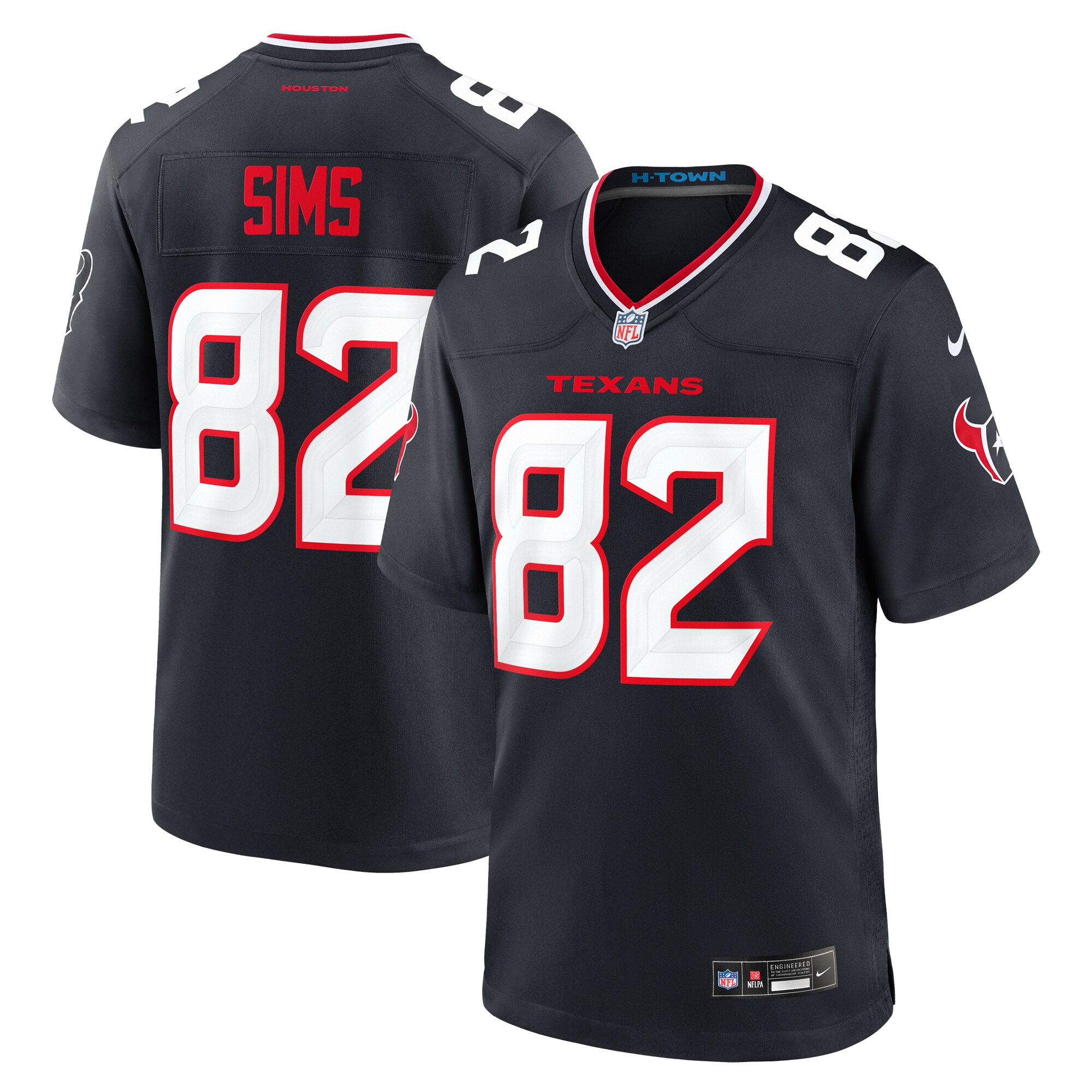 Houston Texans Steven Sims Navy Team Game NFL Jersey Men's