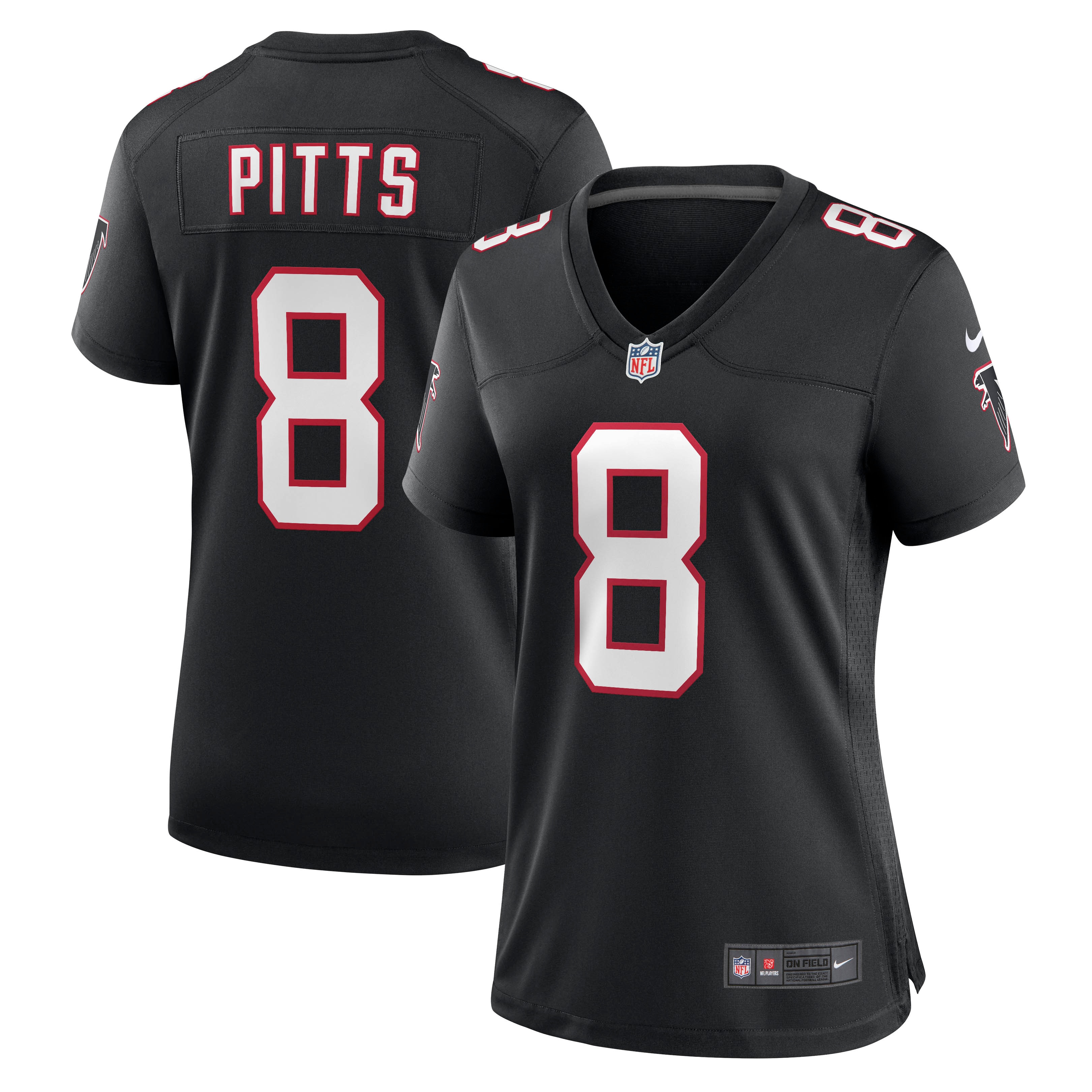Atlanta Falcons Kyle Pitts Black Game NFL Jersey Women's