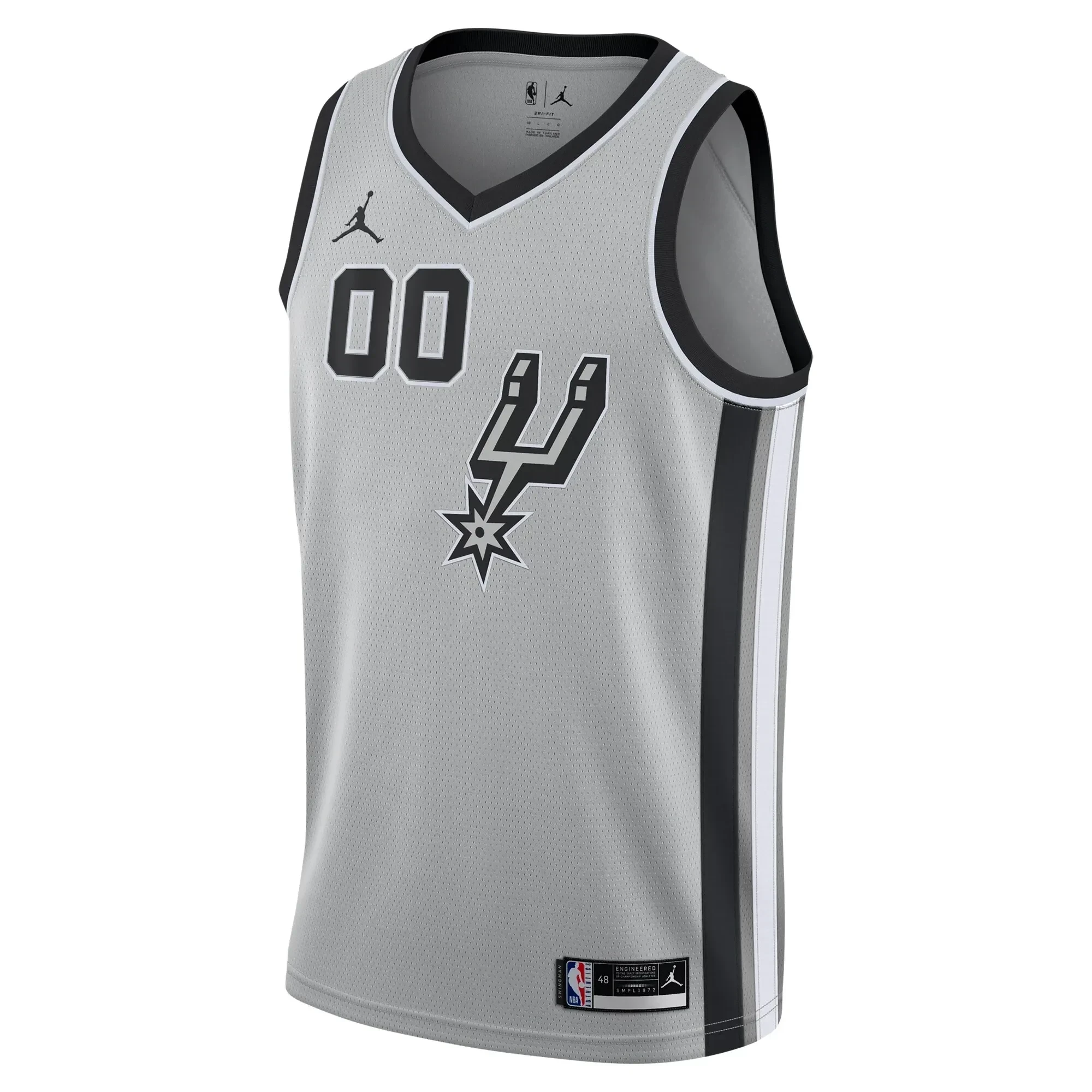 San Antonio Spurs Swingman Custom Statement Edition Silver NBA Jersey Men's