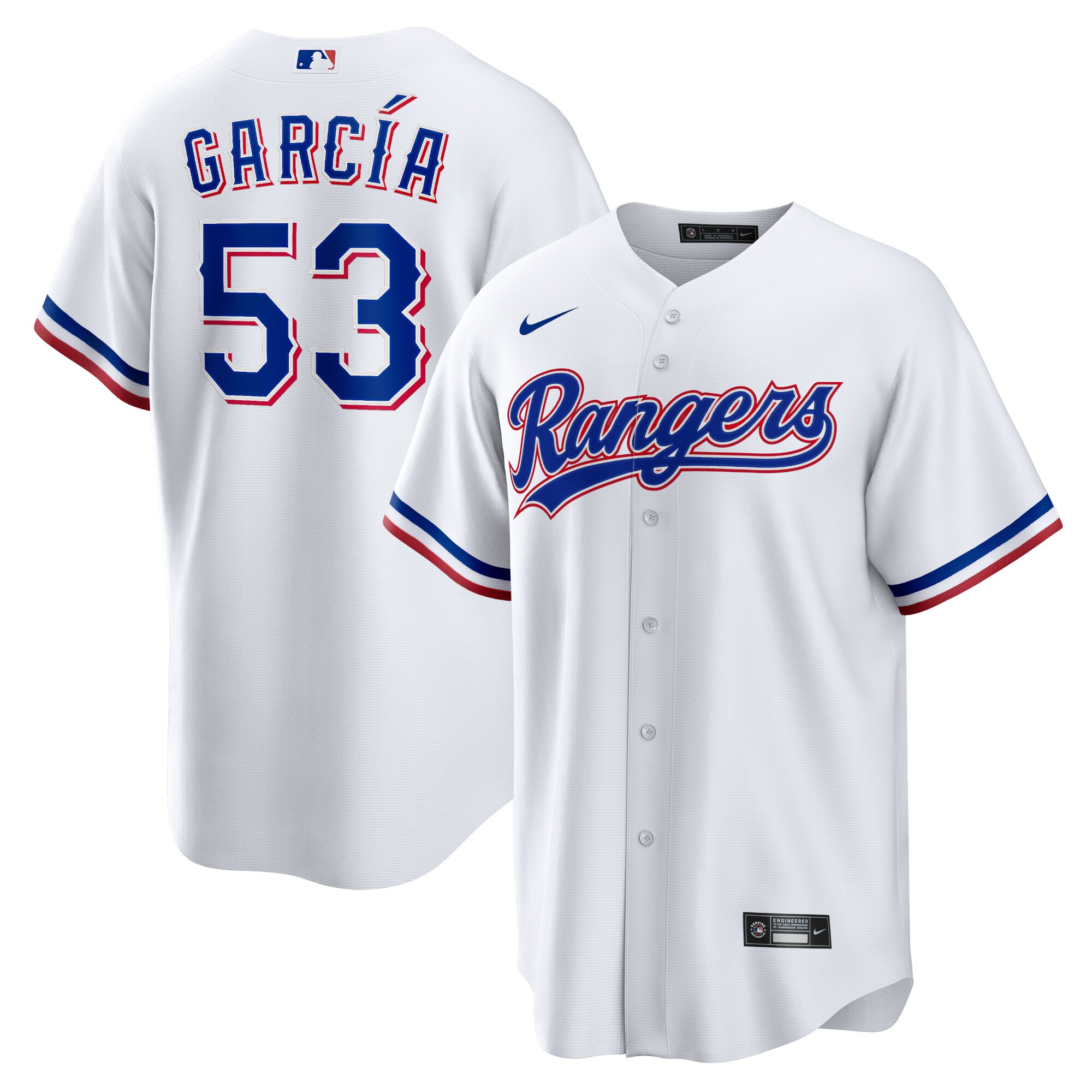 Texas Rangers Adolis Garcia White Home MLB Jersey Men's