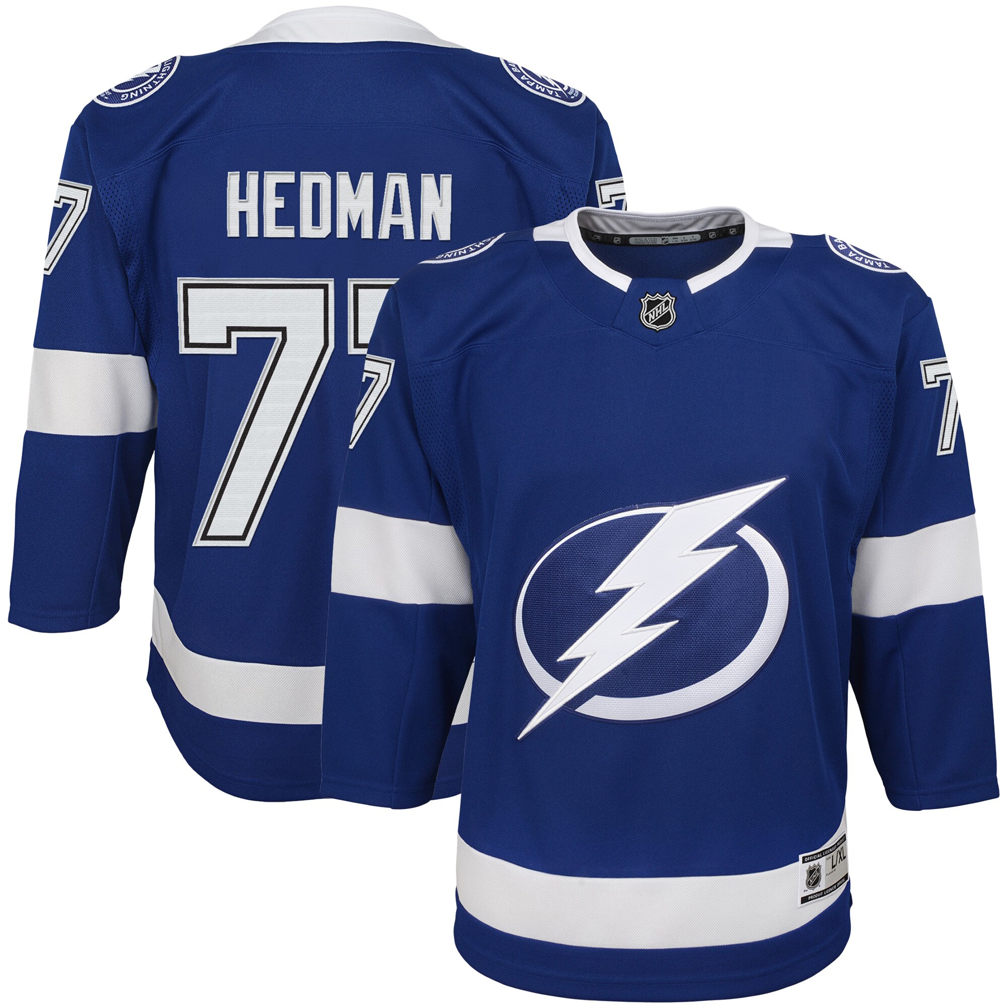 Tampa Bay Lightning Victor Hedman Blue Home Premier Player NHL Jersey Youth
