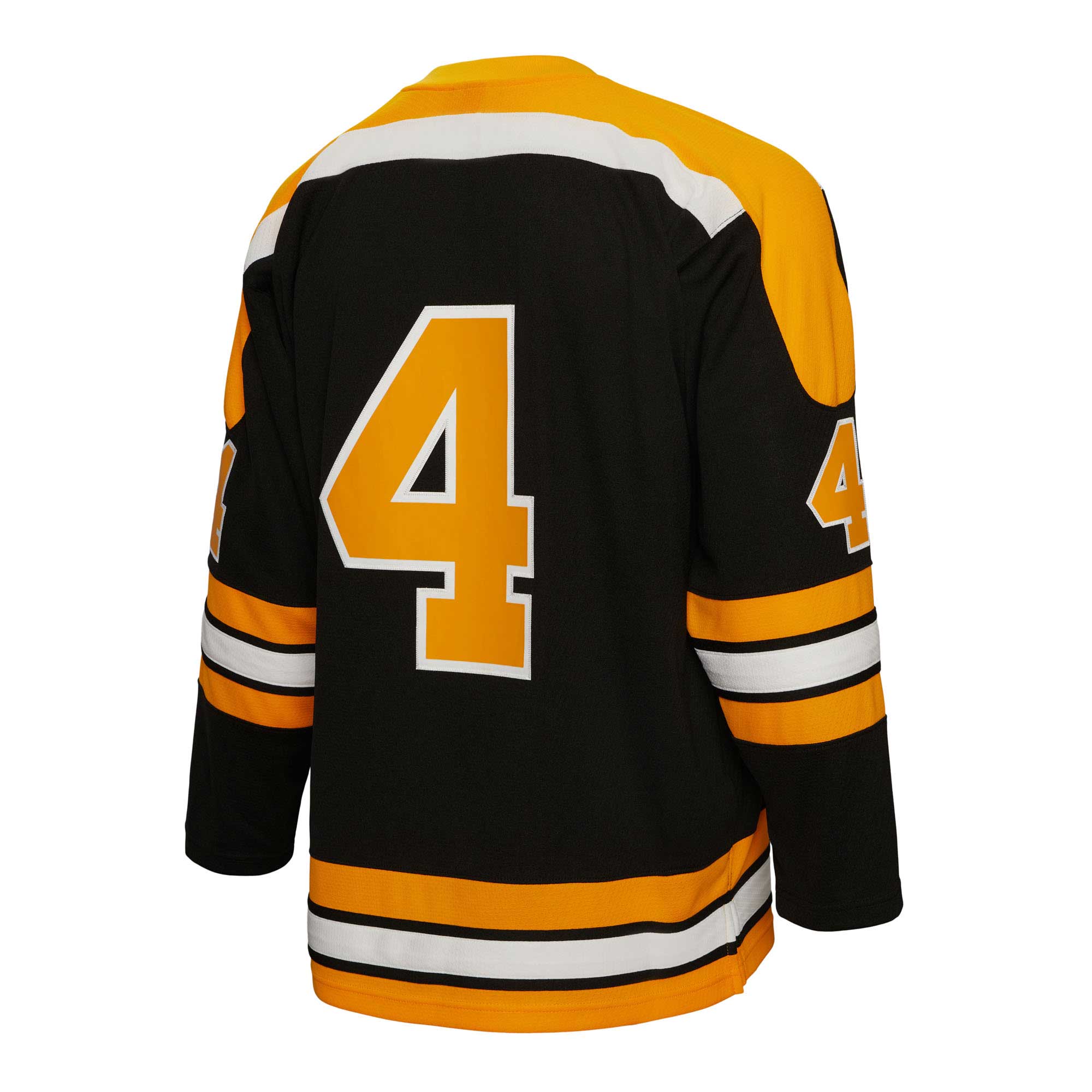 Boston Bruins Bobby Orr Mitchell Ness Black Big Tall 1971 Blue Line Player NHL Jersey Men's
