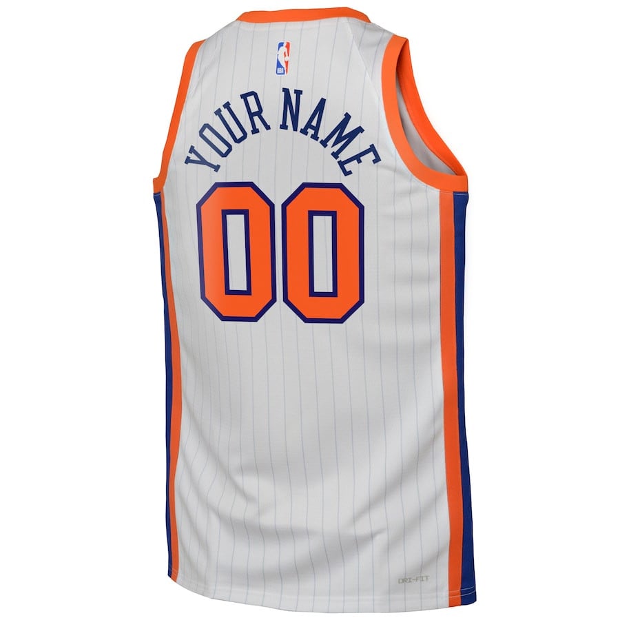 New York Knicks 2024/25 Swingman Custom City Editio White NBA Jersey Youth