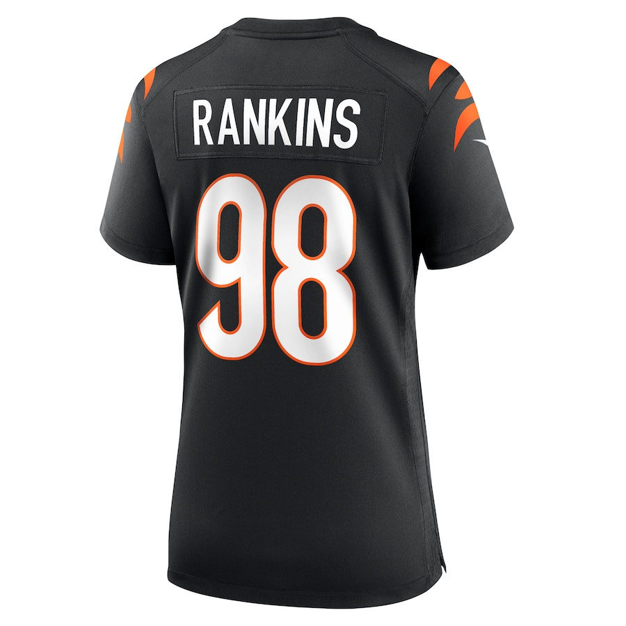 Sheldon Rankins 98 Cincinnati Bengals Game Black NFL Jersey Women's