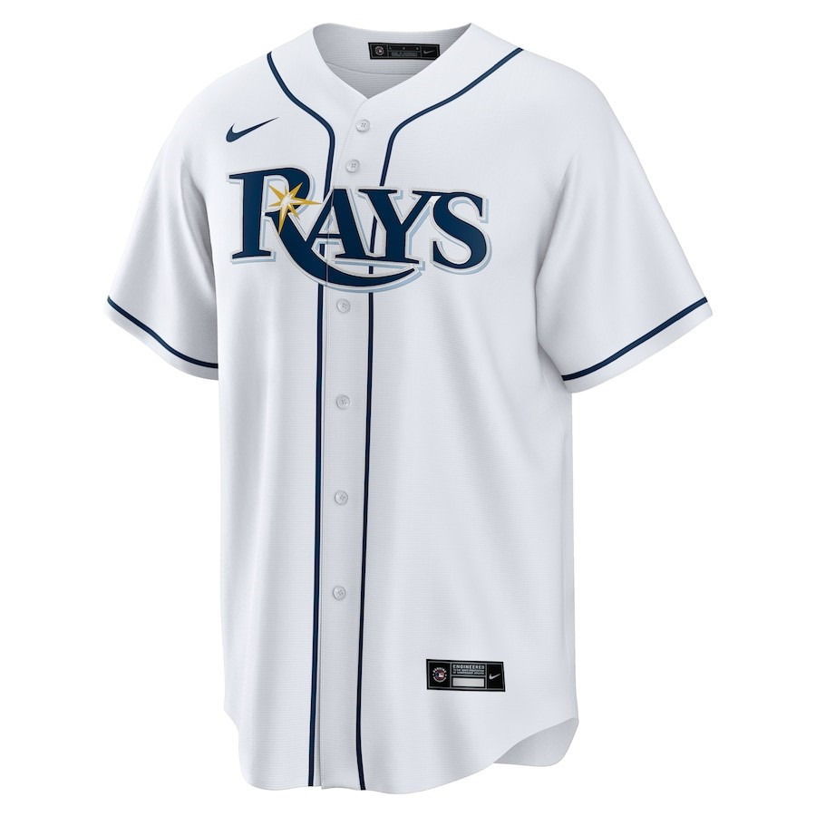 Tampa Bay Rays Home Custom White MLB Jersey Men's
