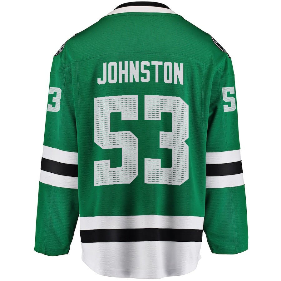 Wyatt Johnston 53 Dallas Stars 2024 Playoffs Patch Home Green NHL Jersey Men's
